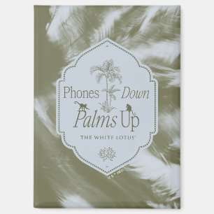 Telefone nach unten, Palmen nach oben - der weiße Magnet