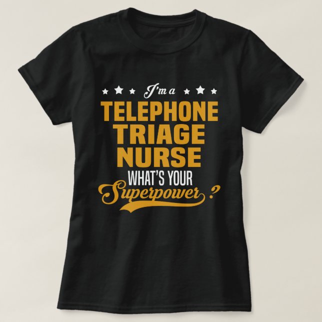 Telefone Triage Nurse T-Shirt (Design vorne)