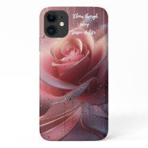 Telefongehäuse mit rosa Blume
