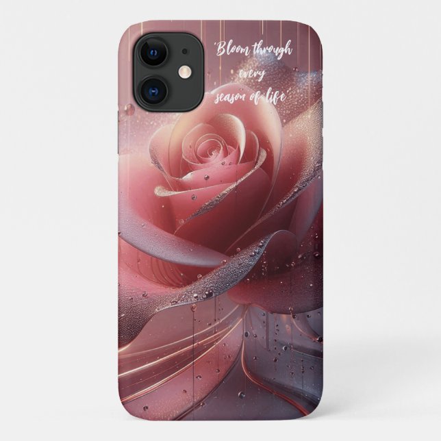 Telefongehäuse mit rosa Blume Case-Mate iPhone Hülle (Rückseite)