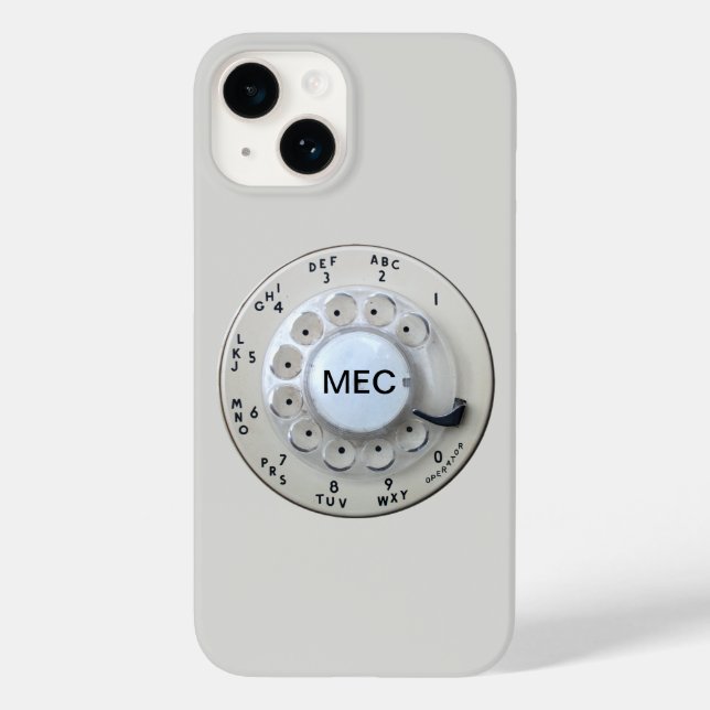 Telefongespräch von Cream Rotary Case-Mate iPhone Hülle (Rückseite)