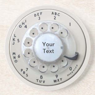 Telefongespräch von Cream Rotary Getränkeuntersetzer