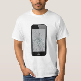 Telefonglas mit gebrochenem Glaslook T-Shirt