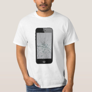 Telefonglas mit gebrochenem Glaslook T-Shirt