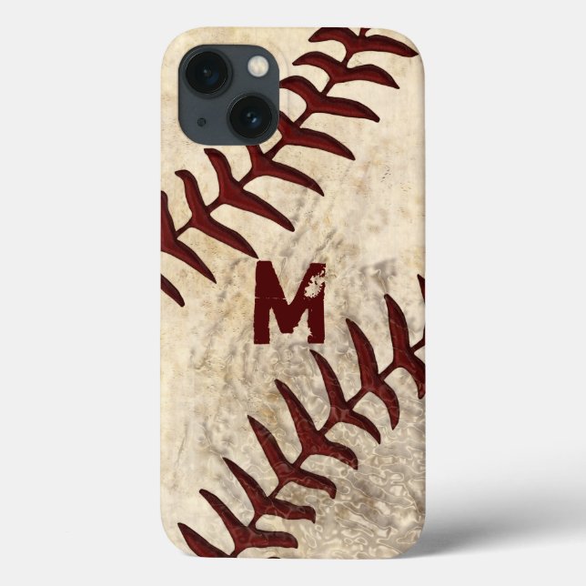Telefonhülle Baseball MONOGRAMM oder Trikot NUMMER Case-Mate iPhone Hülle (Rückseite)
