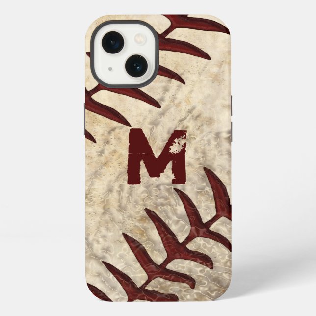 Telefonhülle Baseball MONOGRAMM oder Trikot NUMMER iPhone Hülle (Rückseite)