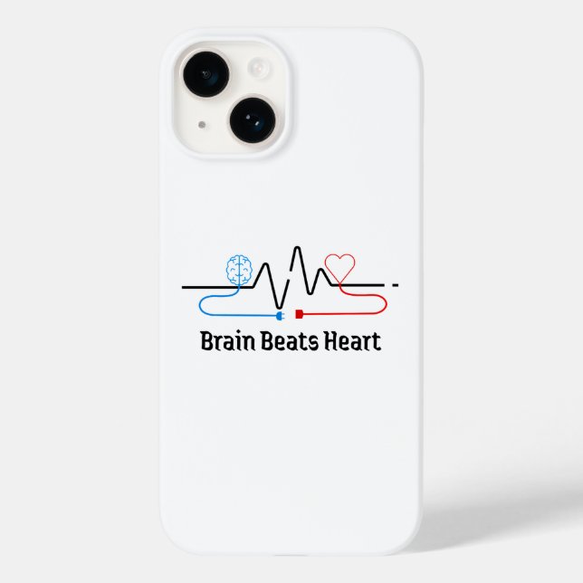 Telefonhülle Brain Over Heart Case-Mate iPhone Hülle (Rückseite)