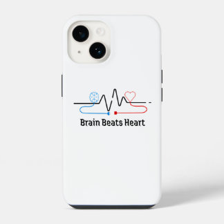 Telefonhülle Brain Over Heart iPhone 14 Hülle