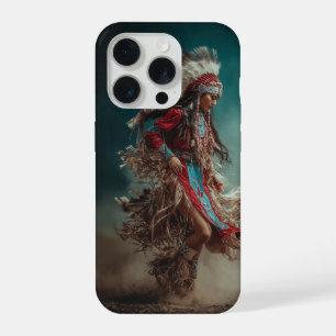 Telefonhülle mit amerikanischem Ureinwohner-Tänzer iPhone 15 Pro Hülle