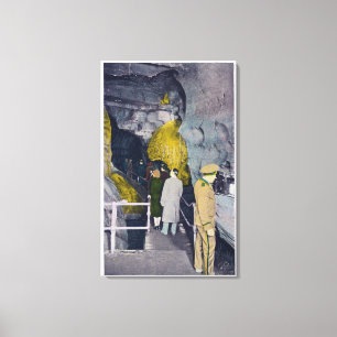 Telefonieren am Kopf von Underground See Leinwanddruck