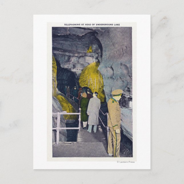 Telefonieren am Leiter des Untergrunds Lake Postkarte (Vorderseite)