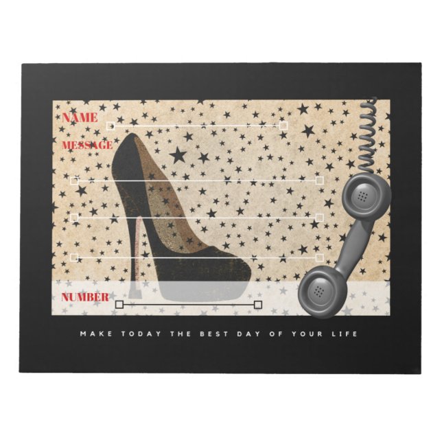 Telefonische Kontaktnachricht Memo Pads Notizblock (Vorderseite)