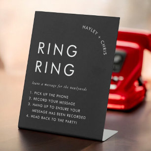 Telefonische Nachricht Hochzeiten Audio Gästebuch Sockelschild