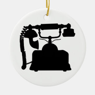 Telefonische Silhouette Keramikornament