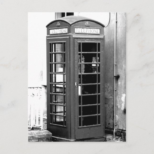 Telefonkabine Postkarte (Vorderseite)