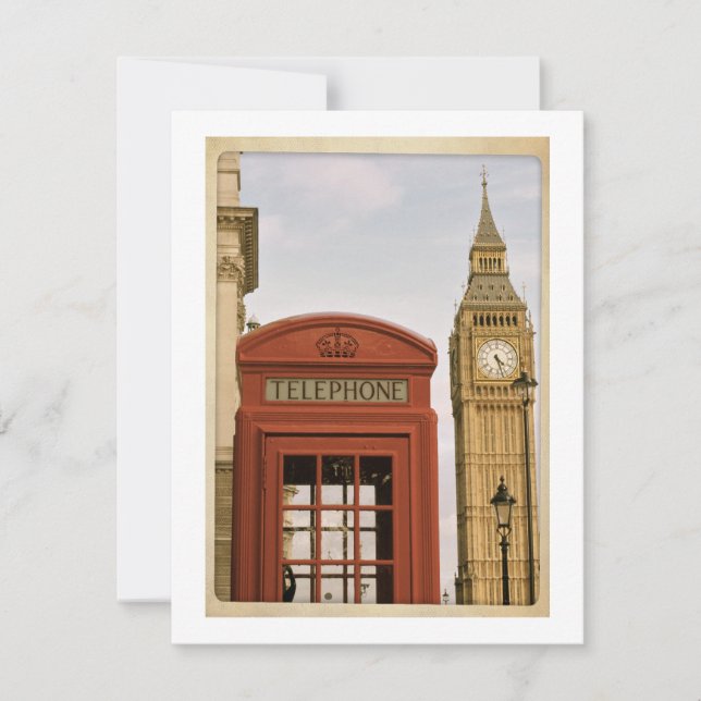 Telefonkabine und Turm des Big Ben (Vorderseite)