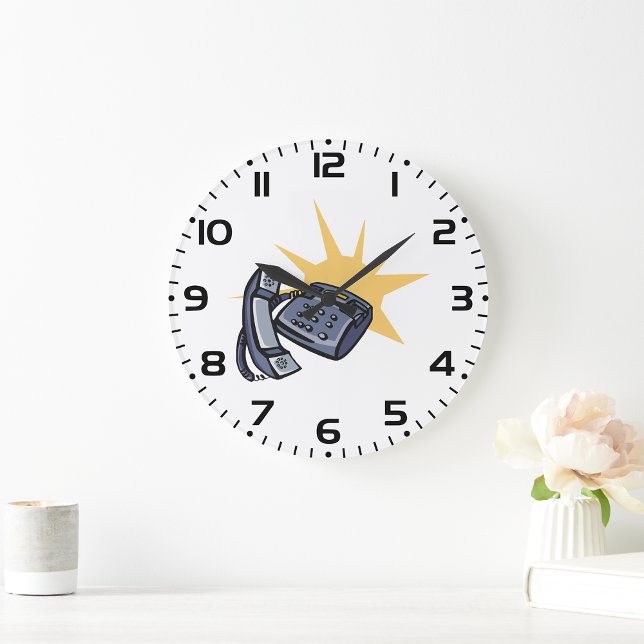 Telefonkommunikation Große Wanduhr (Von Creator hochgeladen)