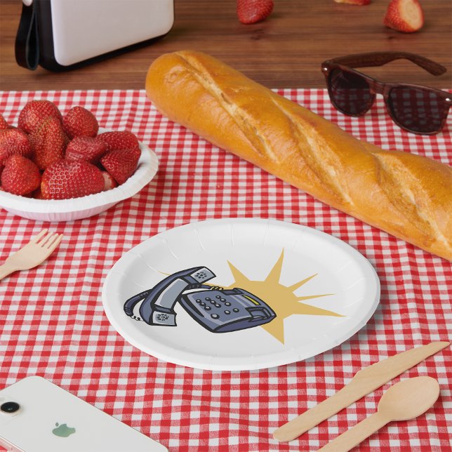 Telefonkommunikation Pappteller (Von Creator hochgeladen)