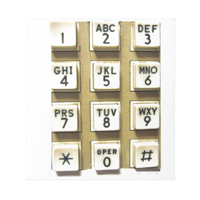 Telefonnummern Notizblock (Vorderseite)
