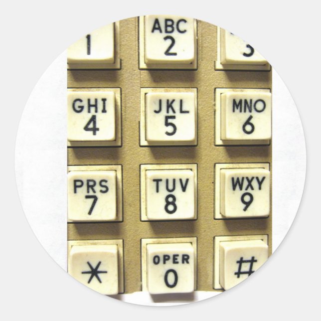 Telefonnummern Runder Aufkleber (Vorderseite)
