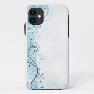 Telefonschutz case=blue Wirbel u. Sterne iPhone 11 Hülle