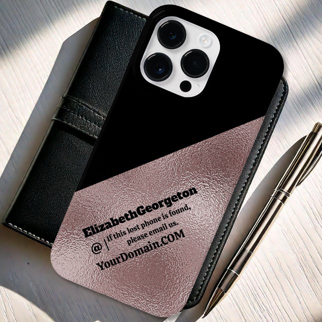 Telefonzelle - Imitate in rosa Metallic Case-Mate iPhone Hülle (Phone case - faux pink metallic by Office Accessories Shop)