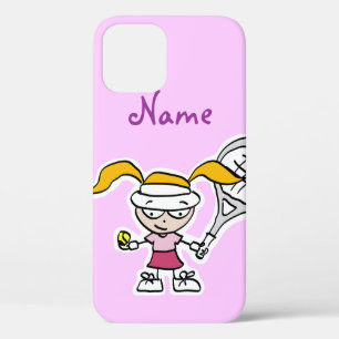 Telefonzelle mit Tennismädchen Cartoon Case-Mate iPhone Hülle