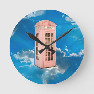 Telefonzelle Runde Wanduhr