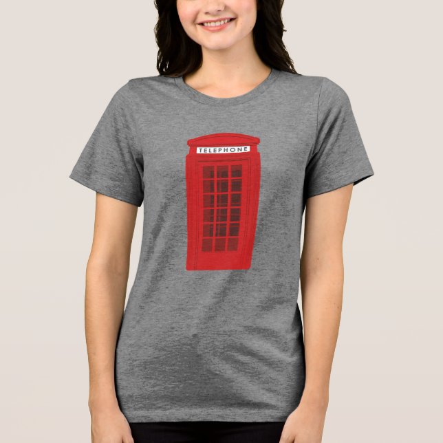 Telefonzelle Tri-Blend Shirt (Vorderseite)