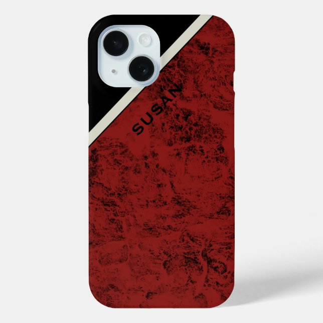 Telefonzelle "Wood Red" Case-Mate iPhone Hülle (Rückseite)