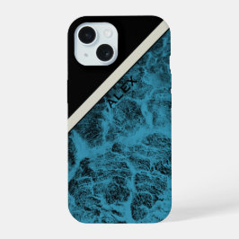 Telefonzelle "Wood Turquoise" iPhone 15 Hülle