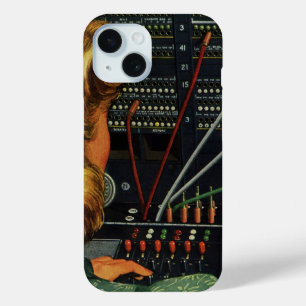 Telefonzentrale Operator, Vintage Geschäft iPhone 15 Hülle