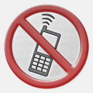 TELEFONZONE-Zeichen Runder Aufkleber