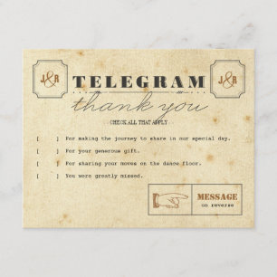 Telegram Danksagungskarte Dankeskarte
