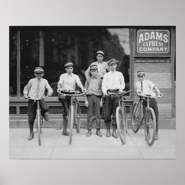 Telegram Messenger Boys, 1911. Vintages Foto Poster (Vorne)