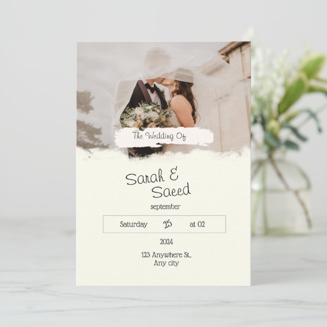 Telegramm "Dream Wedding" Einladung (Stehend Vorderseite)