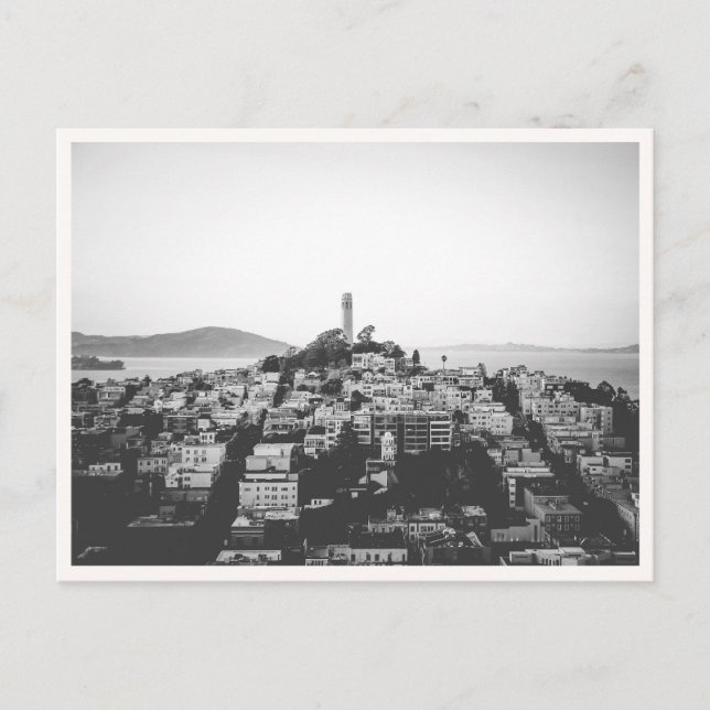 Telegraph Hill San Francisco Coit Tower Postkarte (Vorderseite)