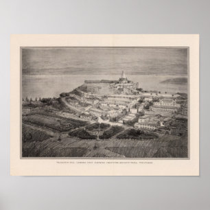 Telegraph Hill schlug eine architektonische Behand Poster