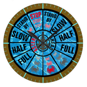 Telegraph Nautic Ship Traditional Large Clock Große Wanduhr