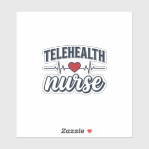 Telehealth-Krankenpfleger-Herzschlag-Vintage-Shirt Aufkleber