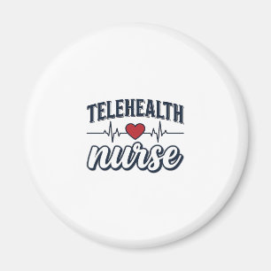 Telehealth-Krankenpfleger-Herzschlag-Vintage-Shirt Magnet