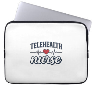 Telehealth-Krankenschwester Herzschlag Vintage-Shi Laptopschutzhülle