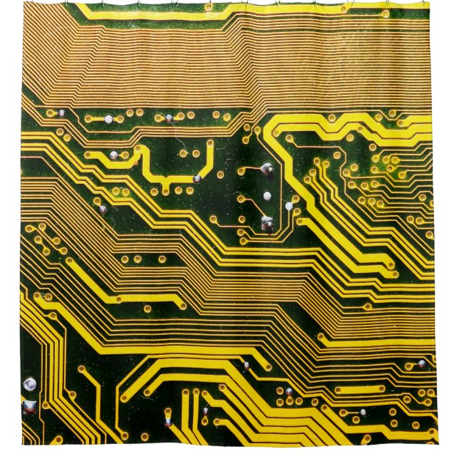 Telekommunikation auf Computerplätzen,abstrakt,a Duschvorhang (Vorderseite)