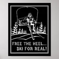 Telemark Skifahren Shirt kostenlos die Ferse Ski f