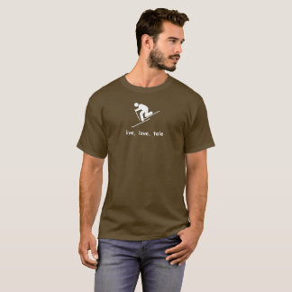 telemark Skifahren. Teleskifahren. , Leben die T-Shirt