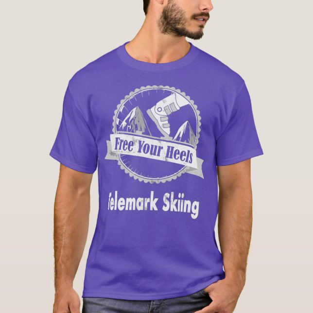 Telemark Skiing Free Sie Heel Think Different T-Shirt (Vorderseite)