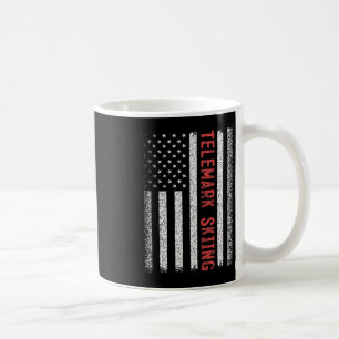 Telemark-Skilauf Amerikanische Flagge 4. Juli Skir Kaffeetasse