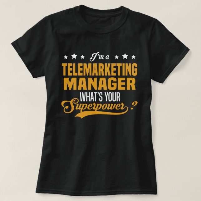 Telemarketing-Manager T-Shirt (Design vorne)