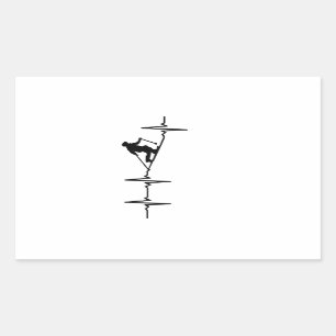 Telemarking Rechteckiger Aufkleber