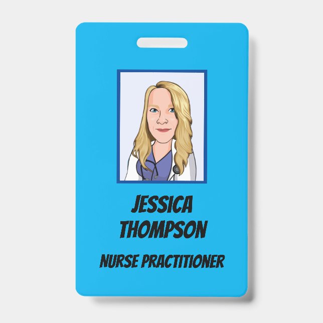 Telemedicine Nurse Practitioner Blue Ausweis (Vorderseite)